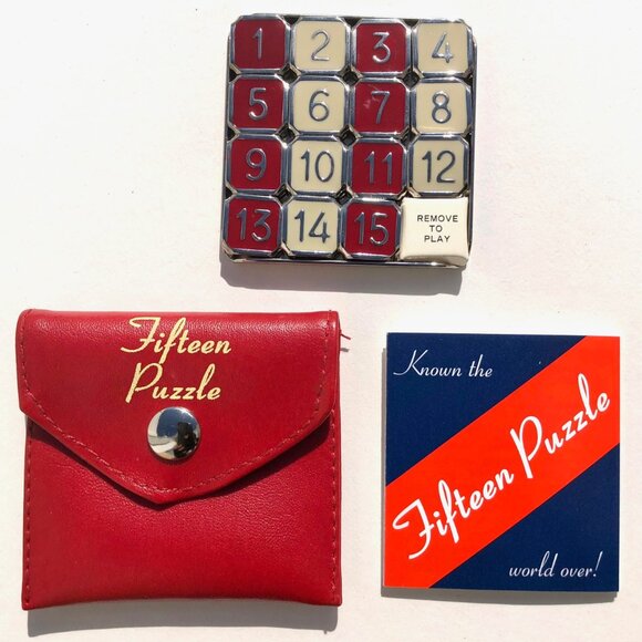 vintage Fifteen Puzzle Stainless Steel Handy Case Instruction Book 019275049003 - Picture 7 of 10